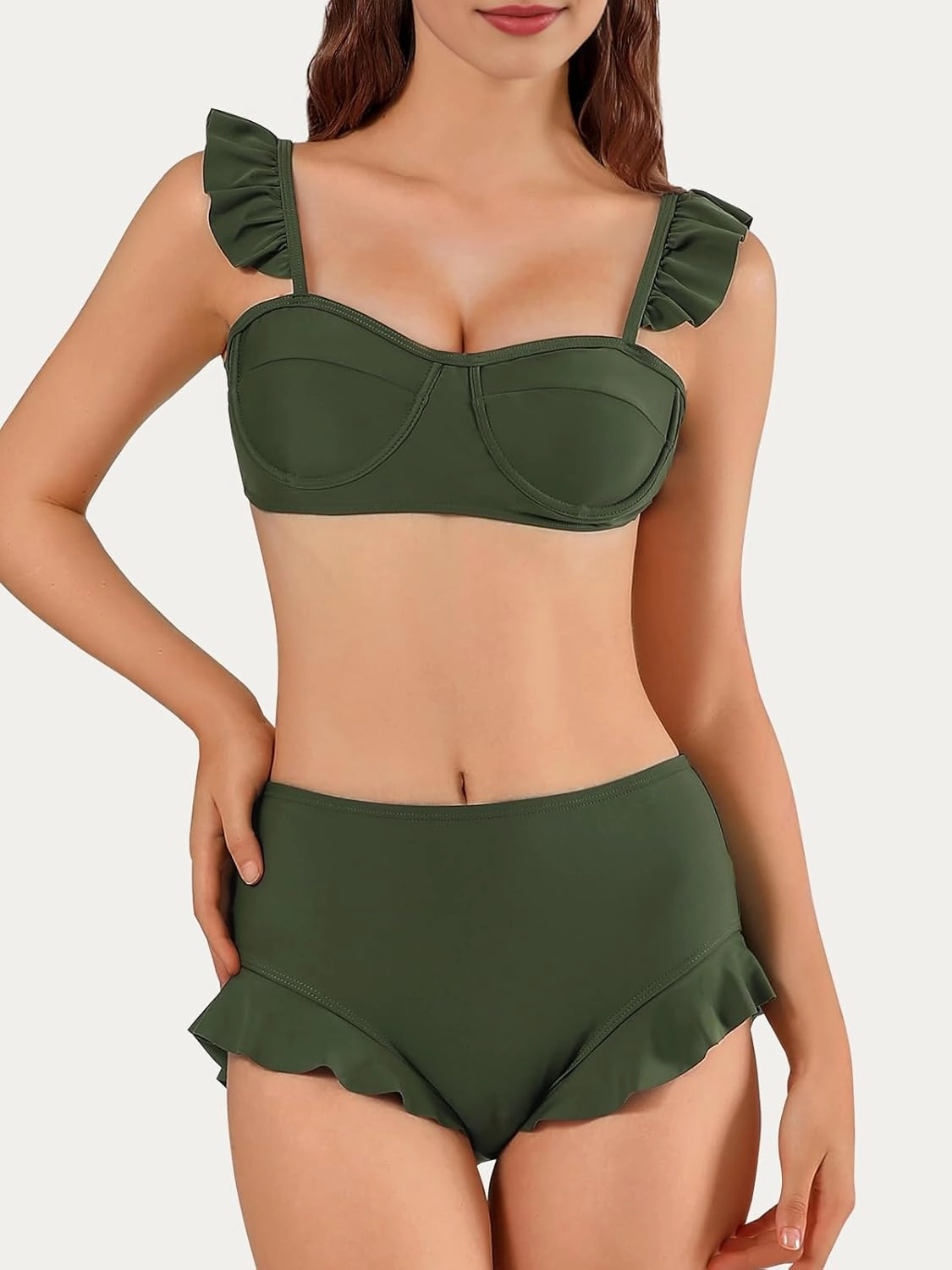 Womens 3 Piece Swimsuits with Cover Up 3 Pieces Bikini Set with Sarong High Waisted Bikini with Beach Cover Up Set