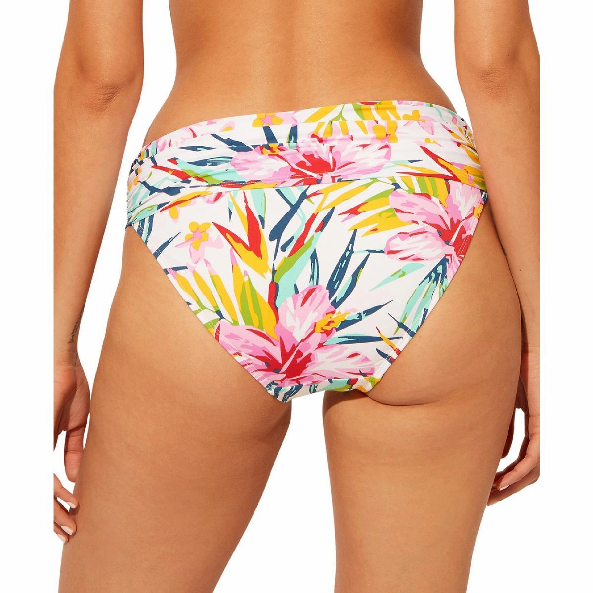 Womens Floral Sarong One-Piece Swimsuit