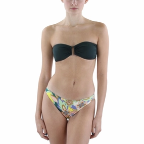 Womens Printed Polyester Swim Bottom Separates