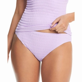 Womens Smocked Nylon Swim Bottom Separates