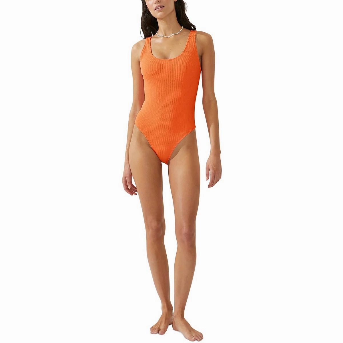 Womens Summer Scoop Back One-Piece Swimsuit