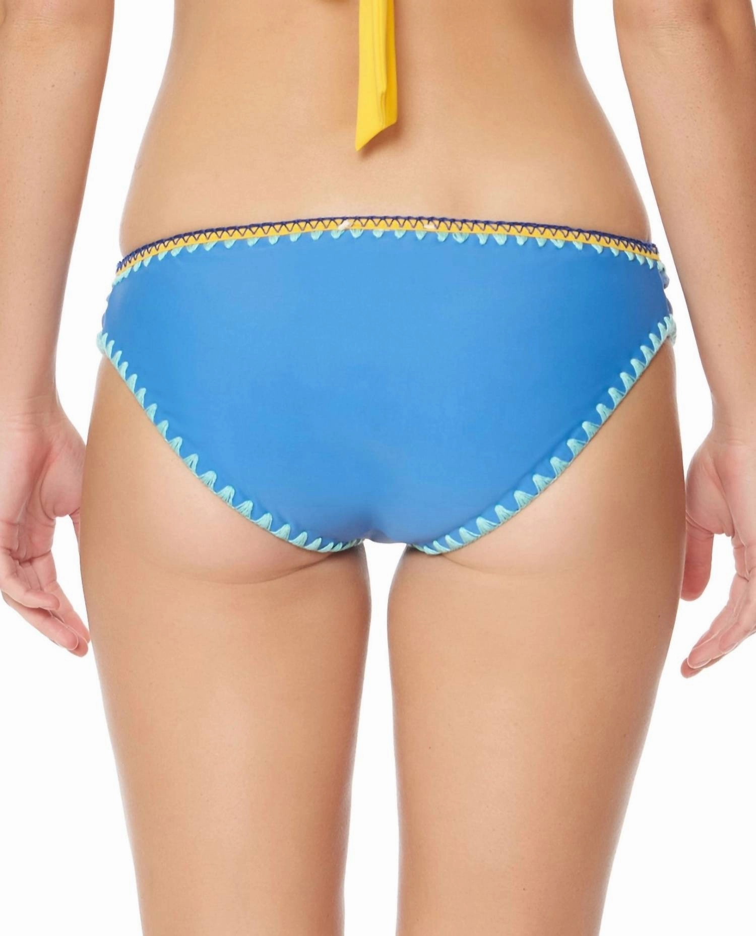 Woodstock Reversible Hipster Bikini Bottom In Marine And Peri