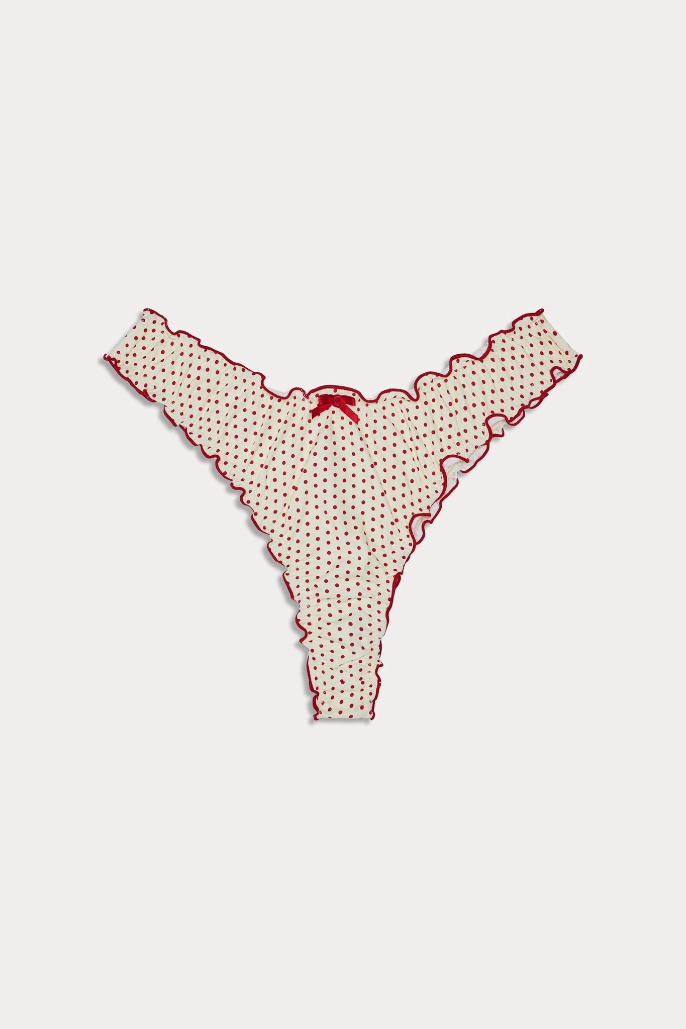 x BELLA HADID Dalton Micro Bikini Bottom - Strawberry Polka Dot