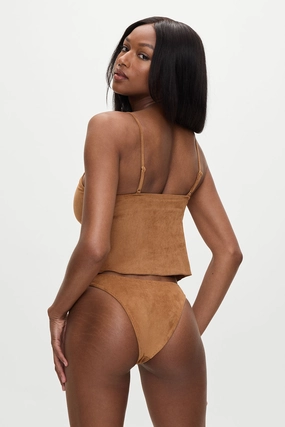 x BELLA HADID Dove Suede Bikini Bottom - Sunkissed Suede