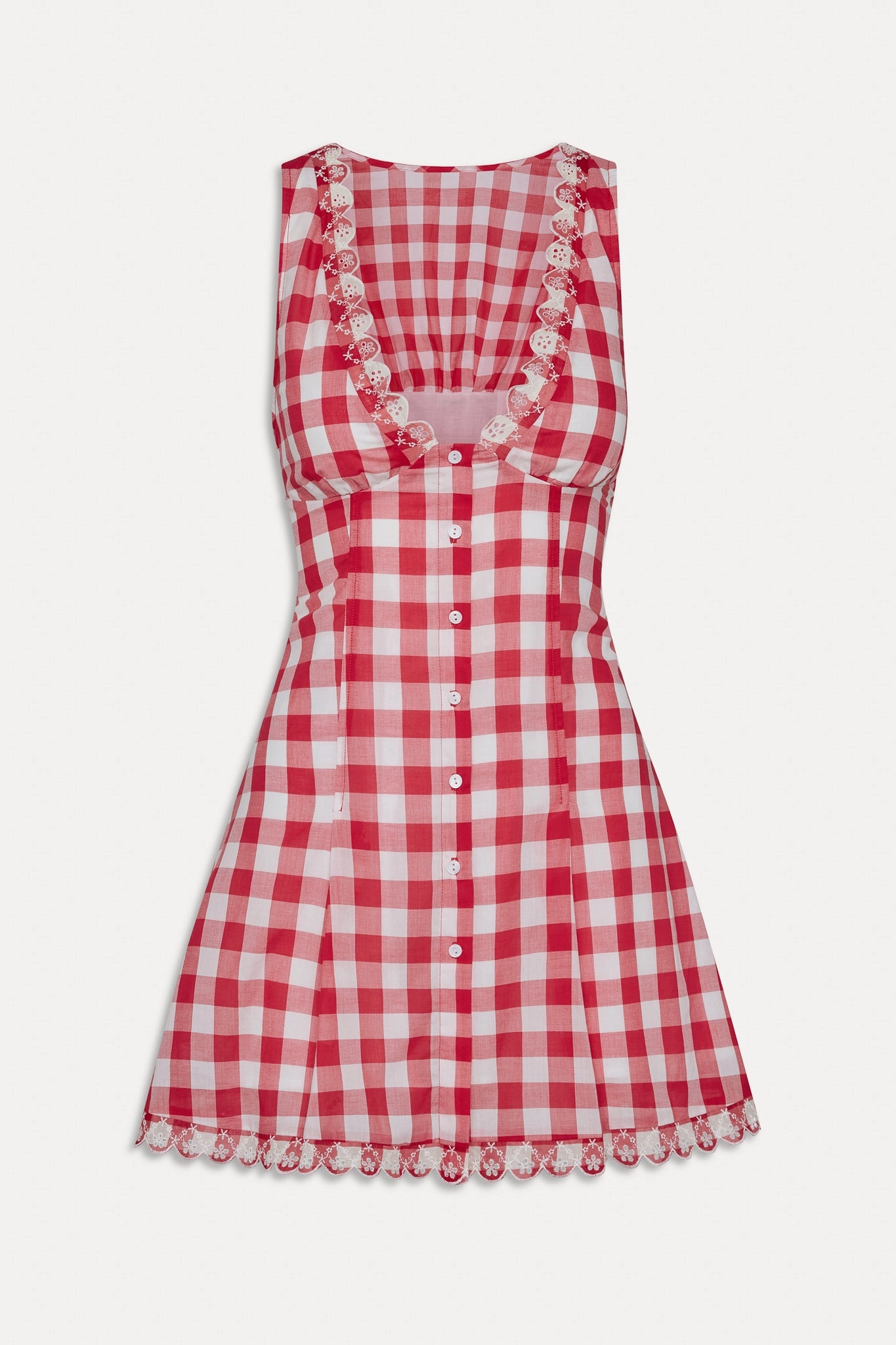 x BELLA HADID Farm Gingham Mini Dress - Malibu Picnic