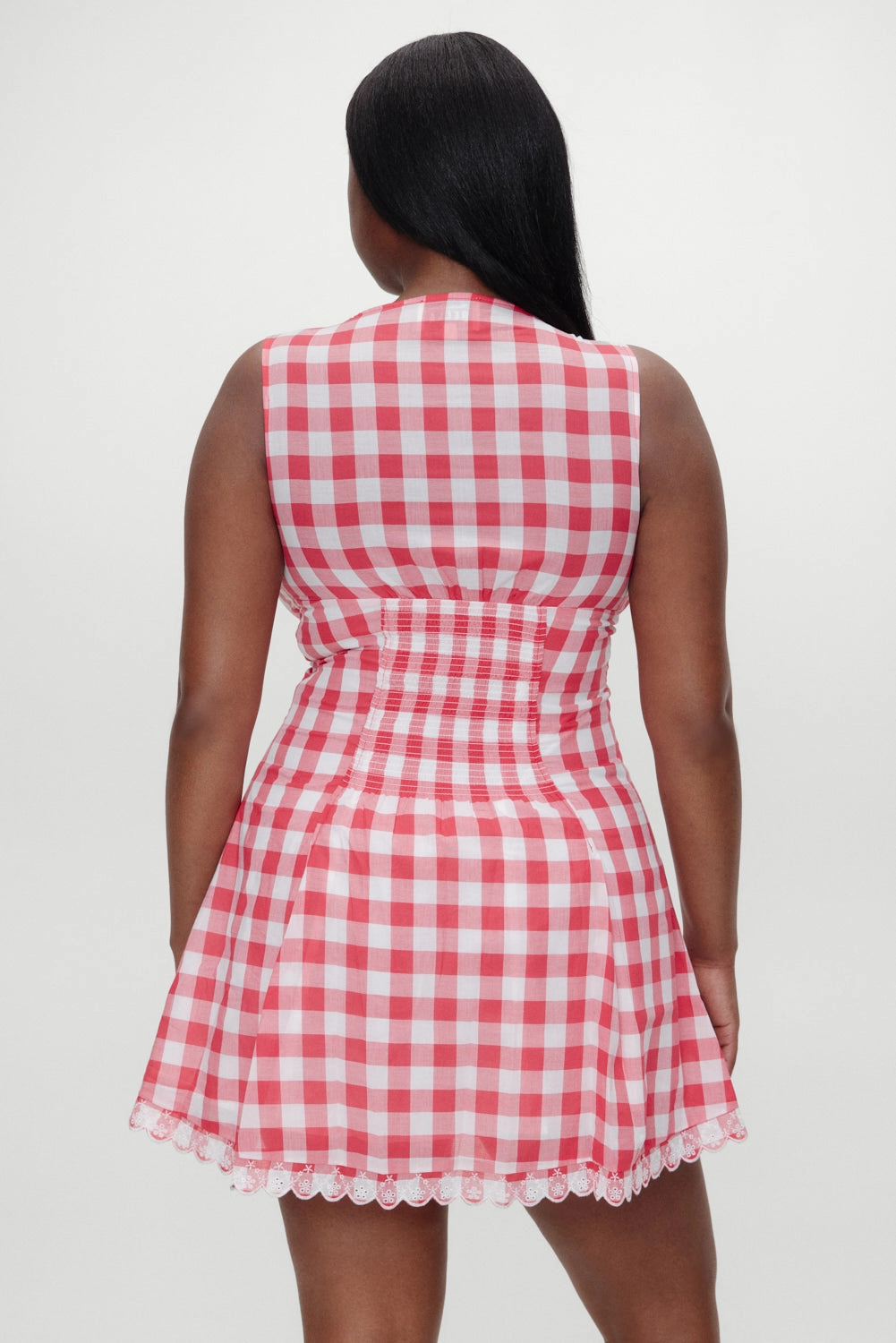 x BELLA HADID Farm Gingham Mini Dress - Malibu Picnic