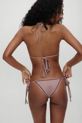 x BELLA HADID Mackenzie String Bikini Bottom - Dream Gingham