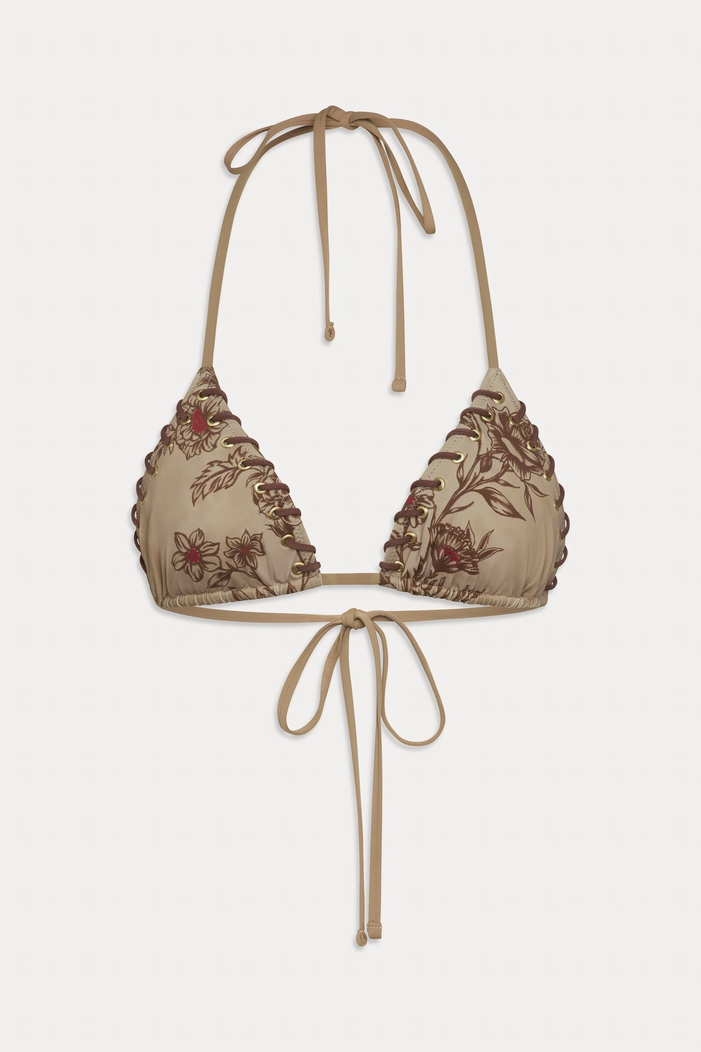 x BELLA HADID Nick Triangle Bikini Top - Desert Rose