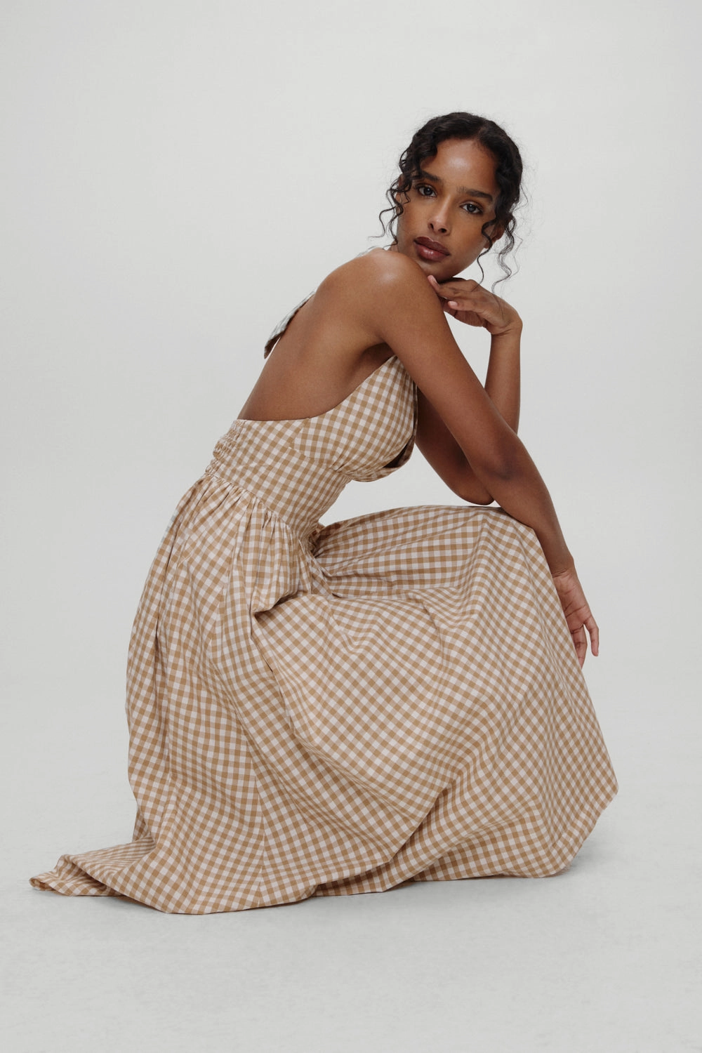 x BELLA HADID Prairie Midi Dress - Rodeo Gingham