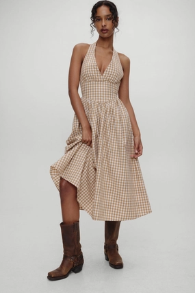 x BELLA HADID Prairie Midi Dress - Rodeo Gingham