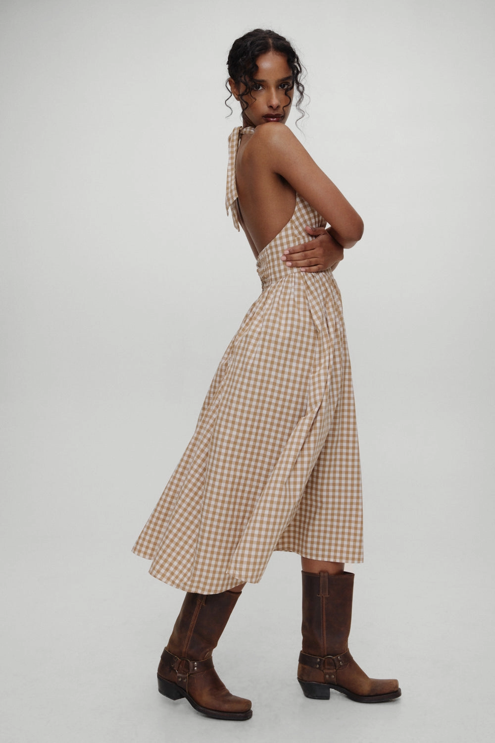 x BELLA HADID Prairie Midi Dress - Rodeo Gingham