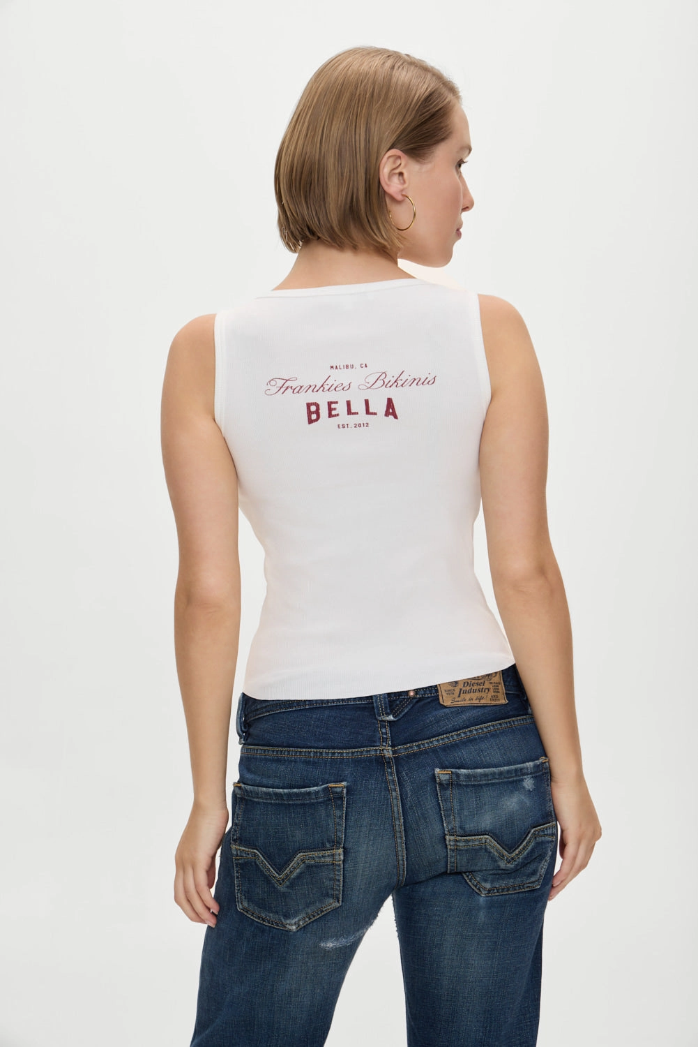 x BELLA HADID Reno Tank Top - Lone Star White