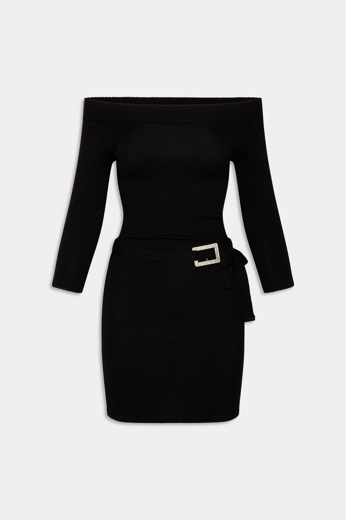 x BELLA HADID Saloon Knit Mini Dress - Black