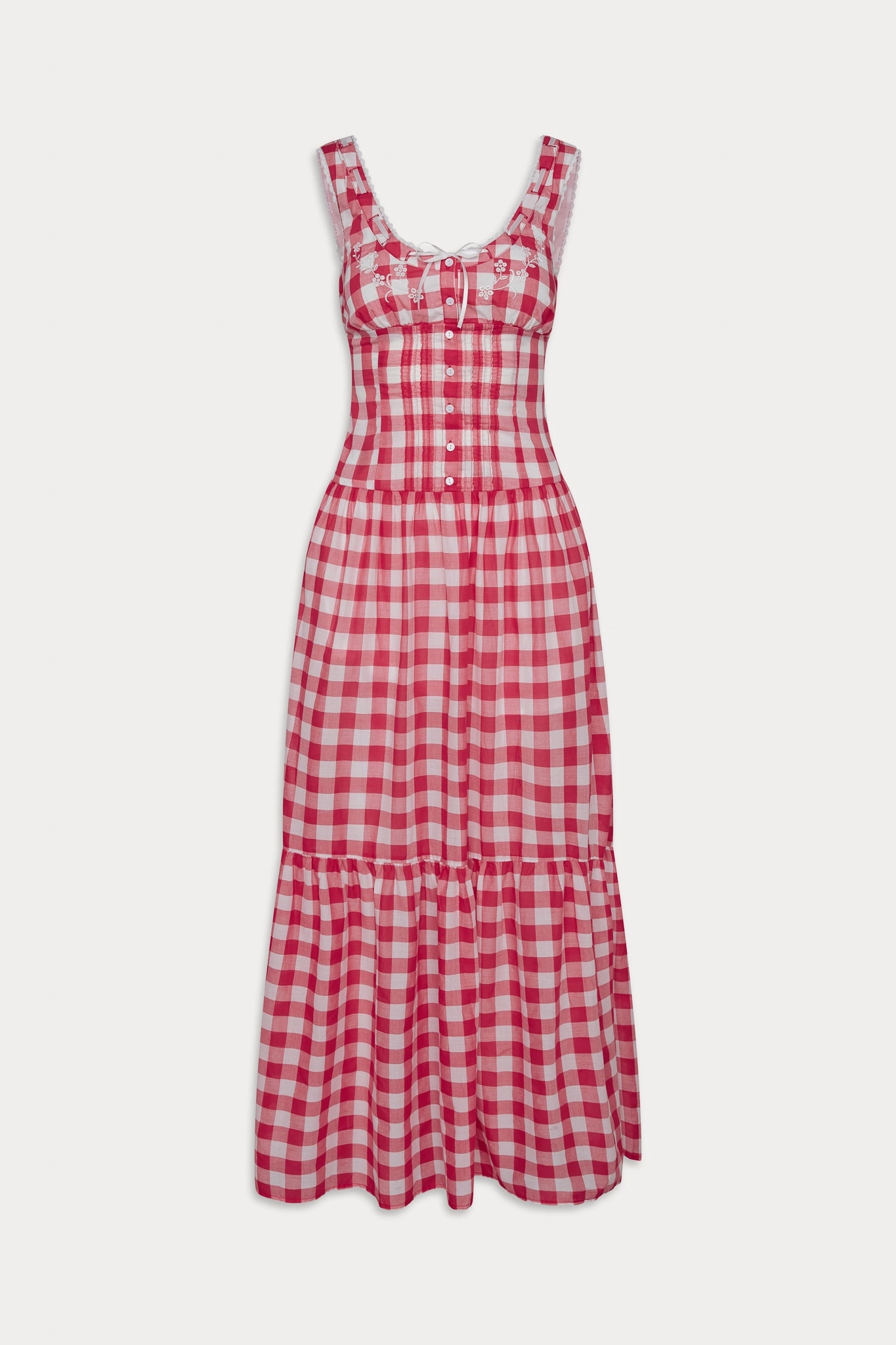 x BELLA HADID Southern Belle Midi Dress - Malibu Picnic