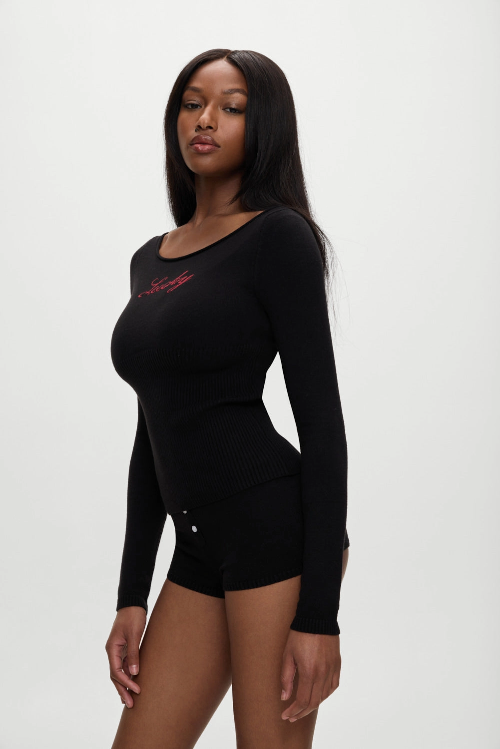 x BELLA HADID Theo Knit Sweater - Lone Star Black