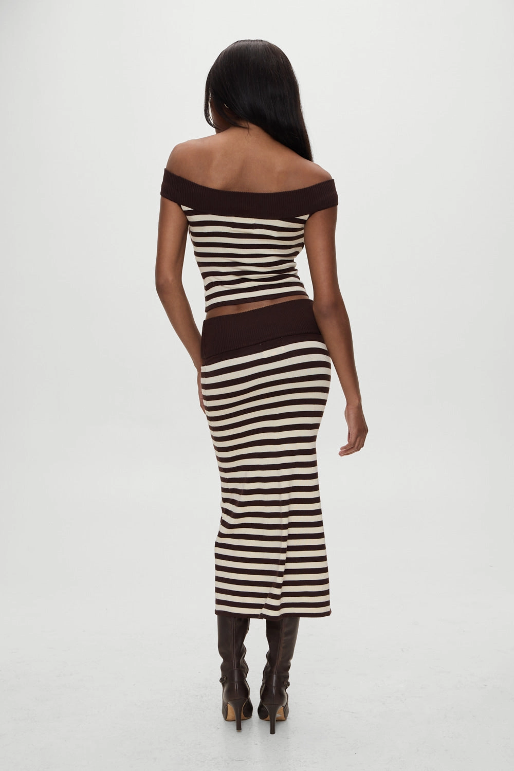 x BELLA HADID Tucker Knit Top - Cowboy Stripe