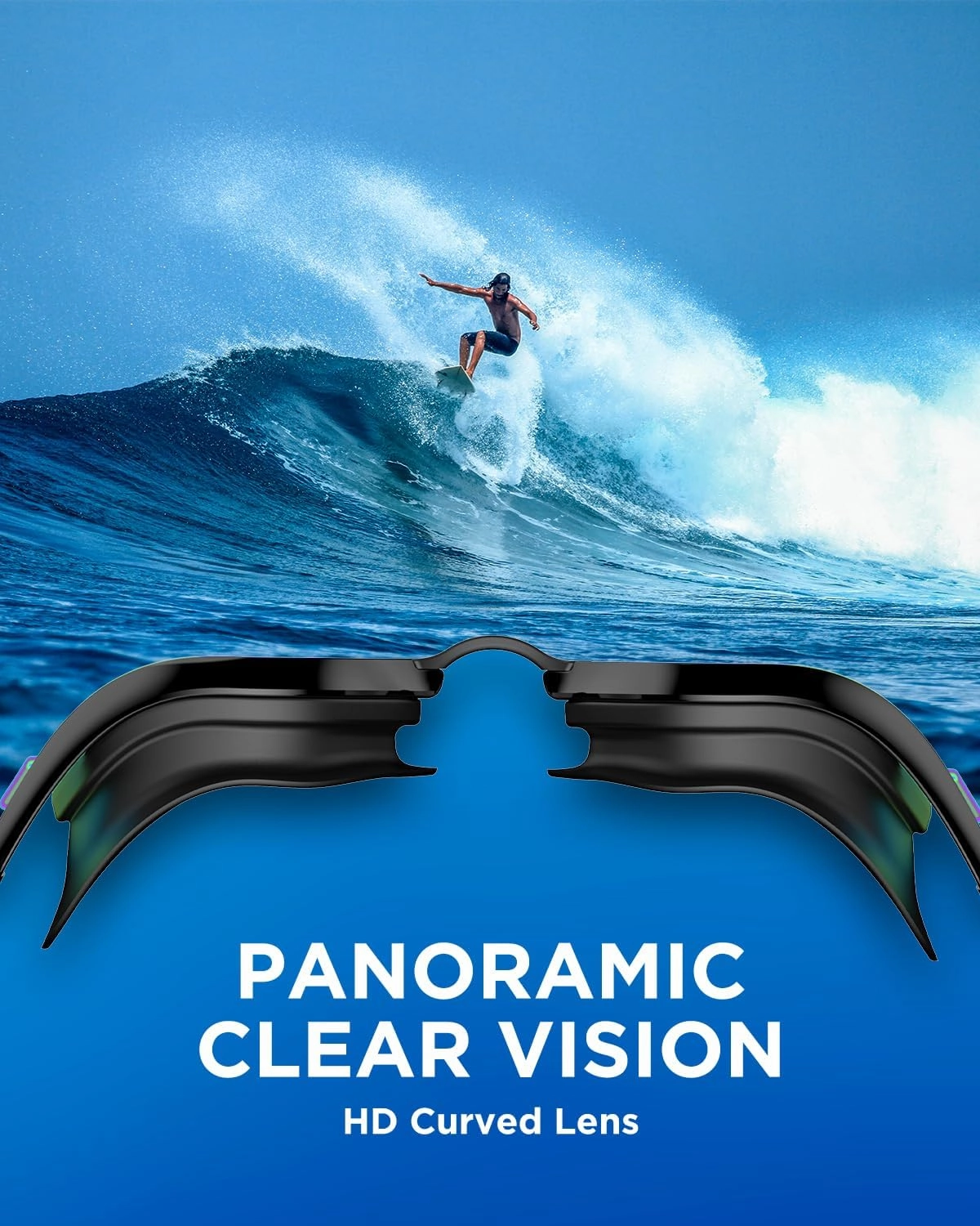 XDX Swim Goggles with Swim Cap Anti-Fog Pool Goggles with Detachable Lenses Swimming Goggles Cap Set for Youth Men Women