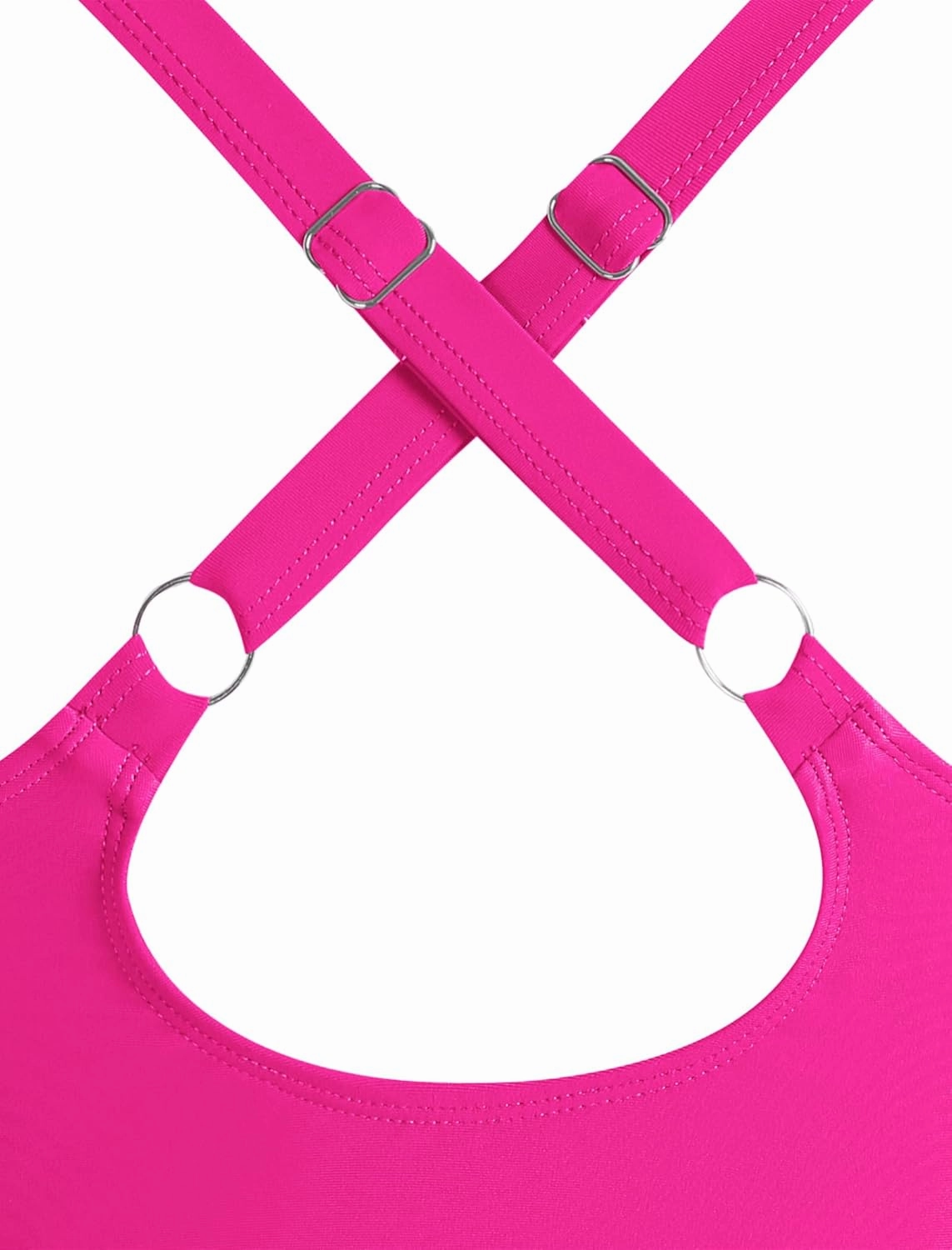 ZAFUL Women Bikini Top Only-Ruched Bra Padded Bathing Suit Top Cross Back Vintage Retro Bathing Suit Tops 2025