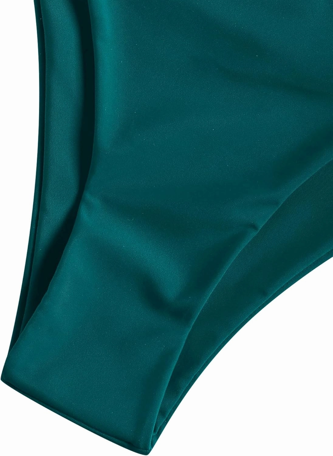 ZAFUL Women's High Cut Bandeau Bikini Set Strapless Solid Color 2 Pieces Bathing Suit Swimsuit