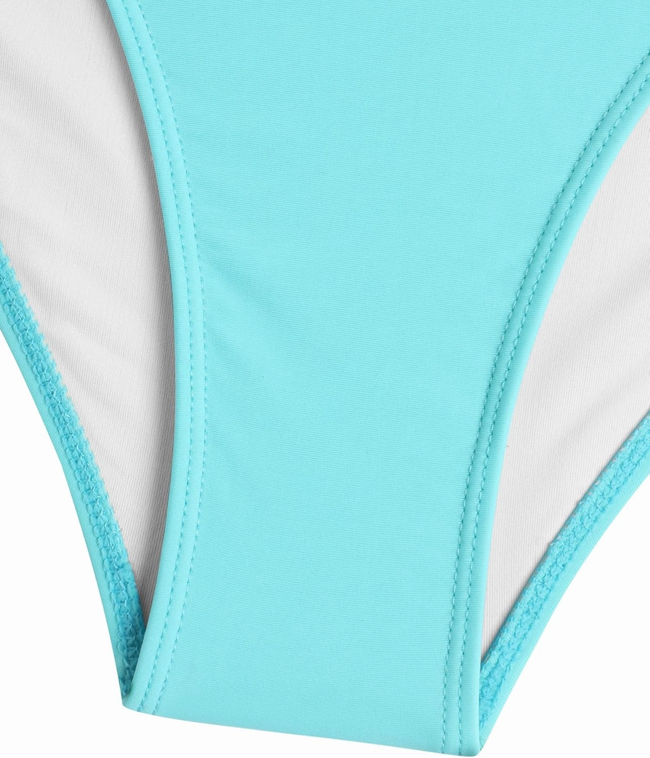 ZAFUL Womens Bandeau Bikini Set Metallic Sparkly O Ring Lace Up Tie Side High Cut Tanga Sexy Bathing Suit Swimwear