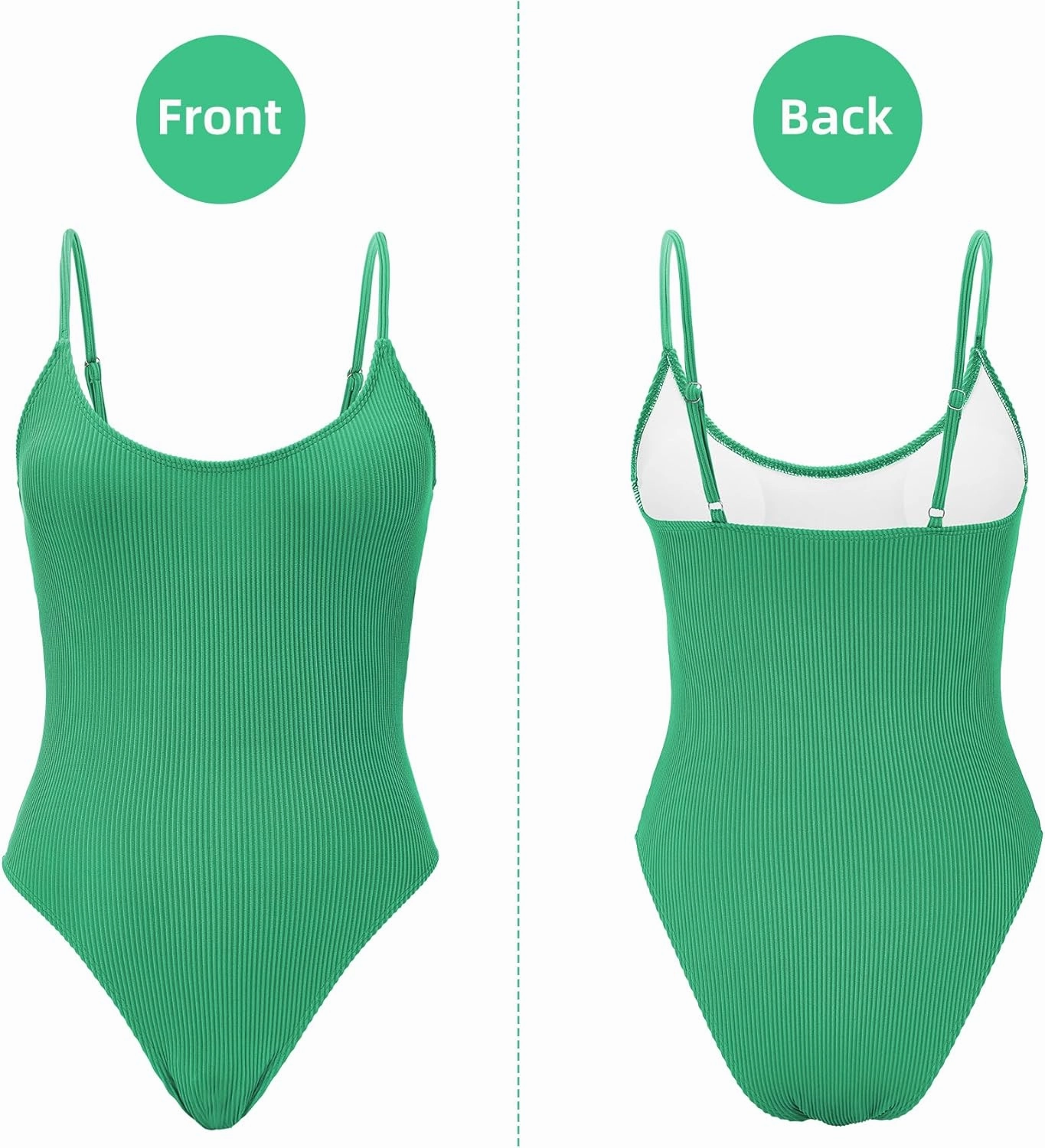 Zando One Piece Swimsuit Women Sexy Ribbed Swim Suits for Women 2025 Bathing Suit Open Back Swimsuits Slimming Women Swimwear