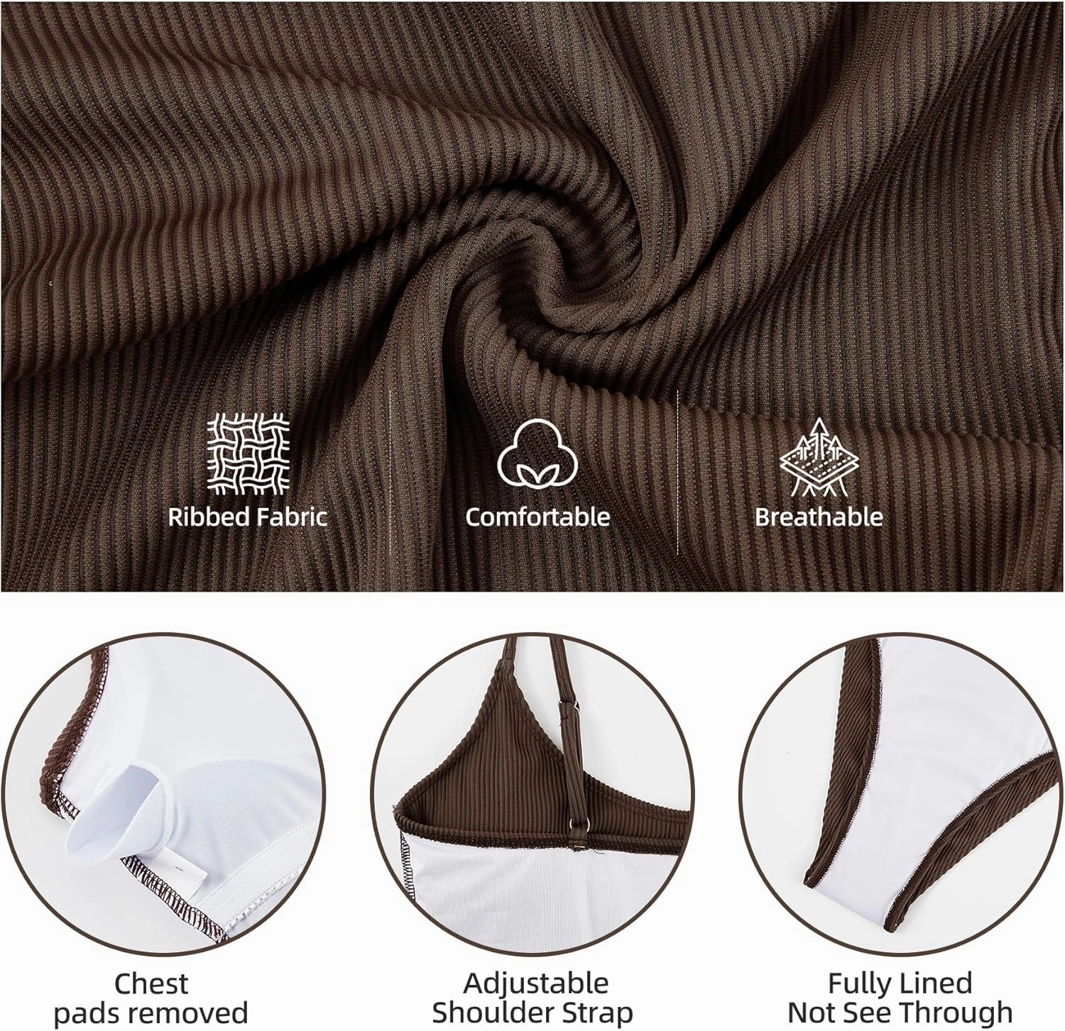 Zando One Piece Swimsuit Women Sexy Ribbed Swim Suits for Women 2025 Bathing Suit Open Back Swimsuits Slimming Women Swimwear