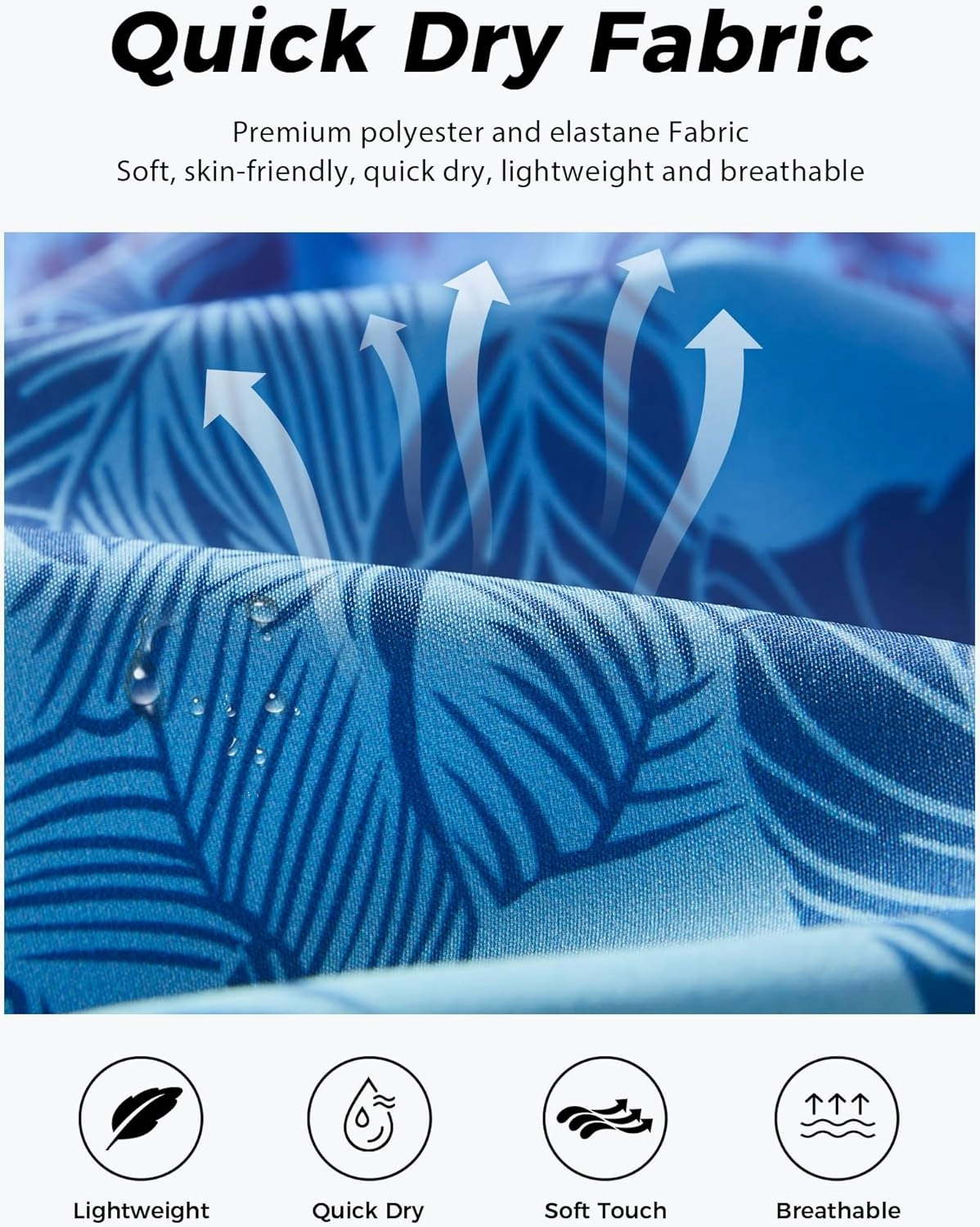 zeetoo Mens Swim Trunks with Compression Liner 5.5" Inseam Shorts Bathing Suit Quick Dry Swimsuit