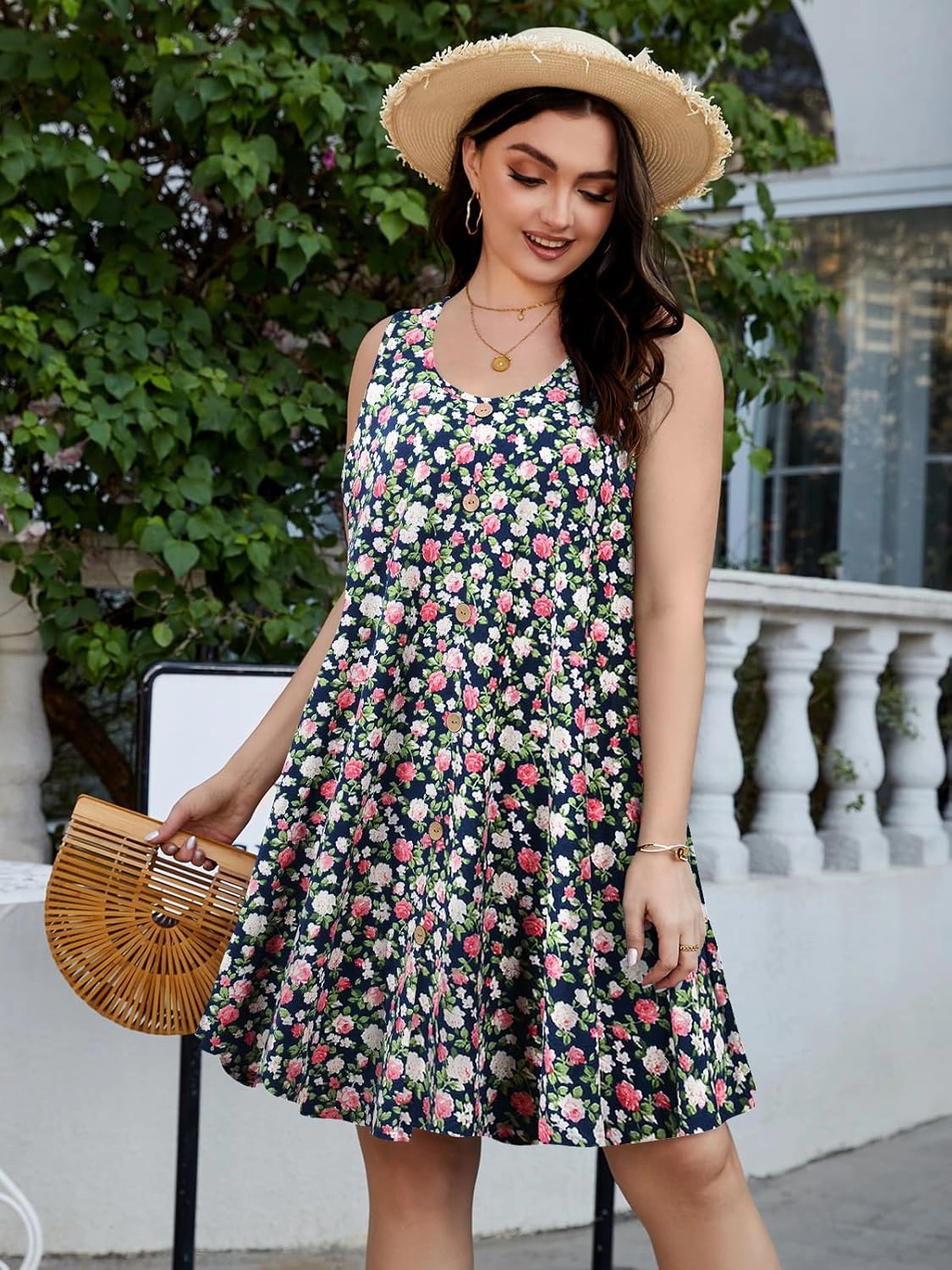 ZENNILO Women's Casual Dresses Tshirt Dresses Plus Size Summer Dresses V Neck Beach Cover Up Sundress with Pockets