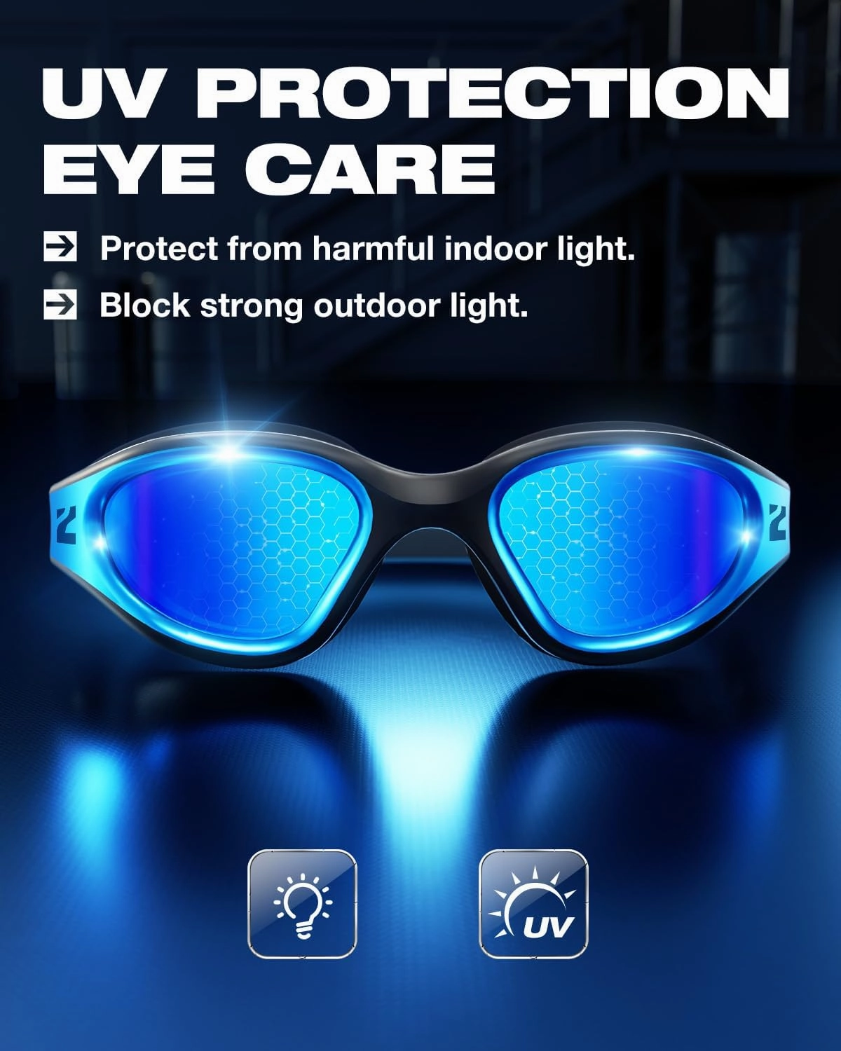 ZIONOR G1 Nava Super Anti-Fog Unisex Swim Goggles Mirror/Bright Smoke Lens