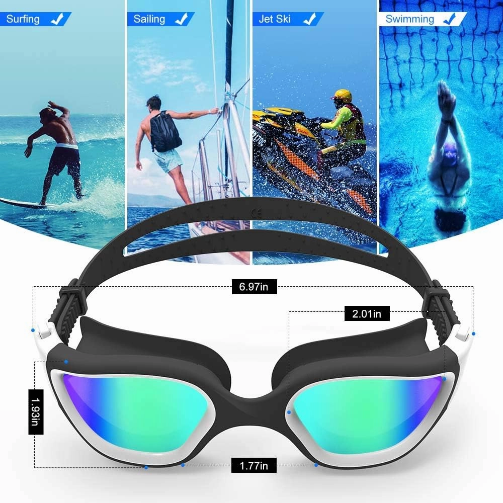 ZIONOR G1 Polarized Swimming Goggles for Unisex Adult Women Anti Fog 100% Anti UV Diving Goggles