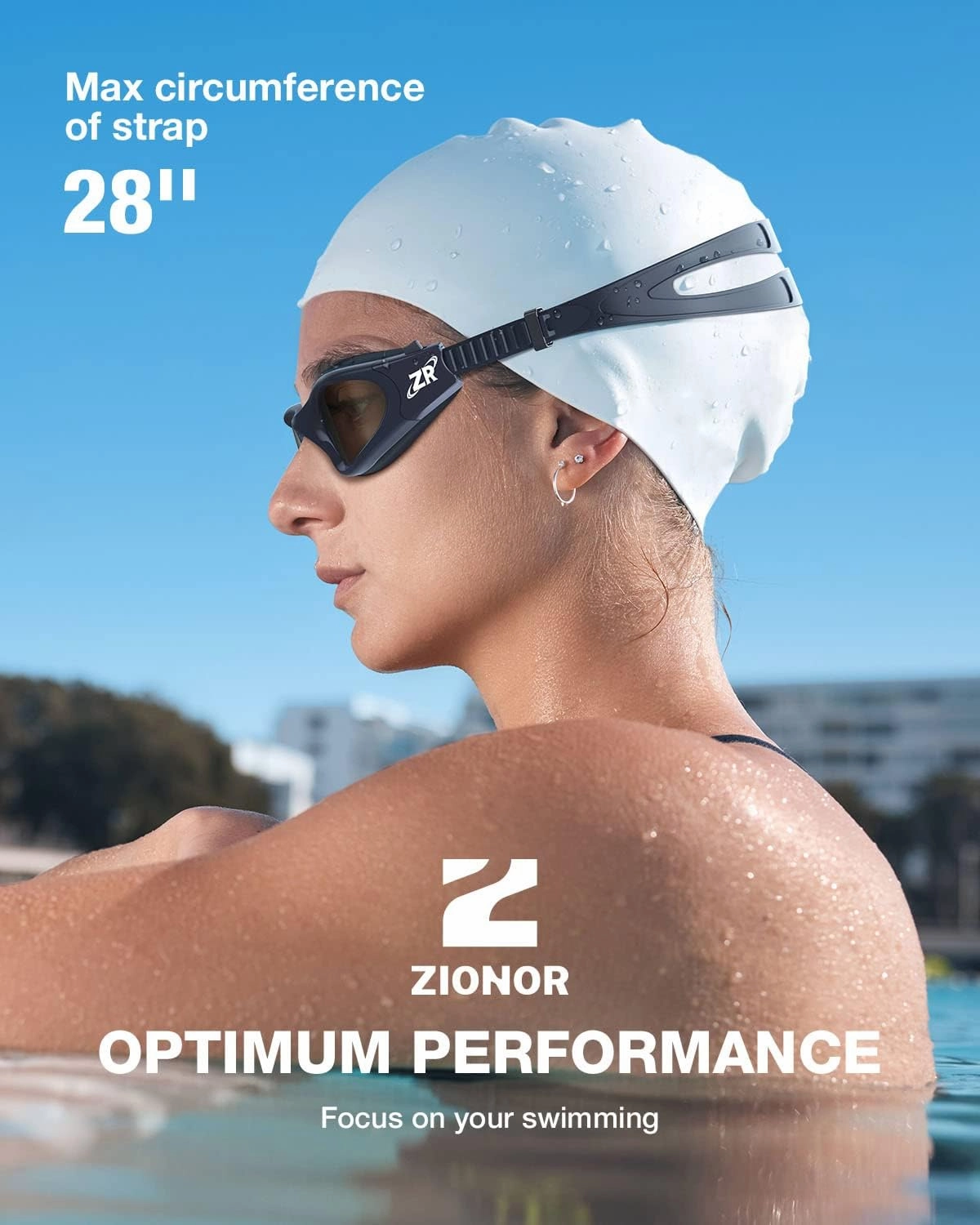 ZIONOR G1 Polarized Swimming Goggles for Unisex Adult Women Anti Fog 100% Anti UV Diving Goggles