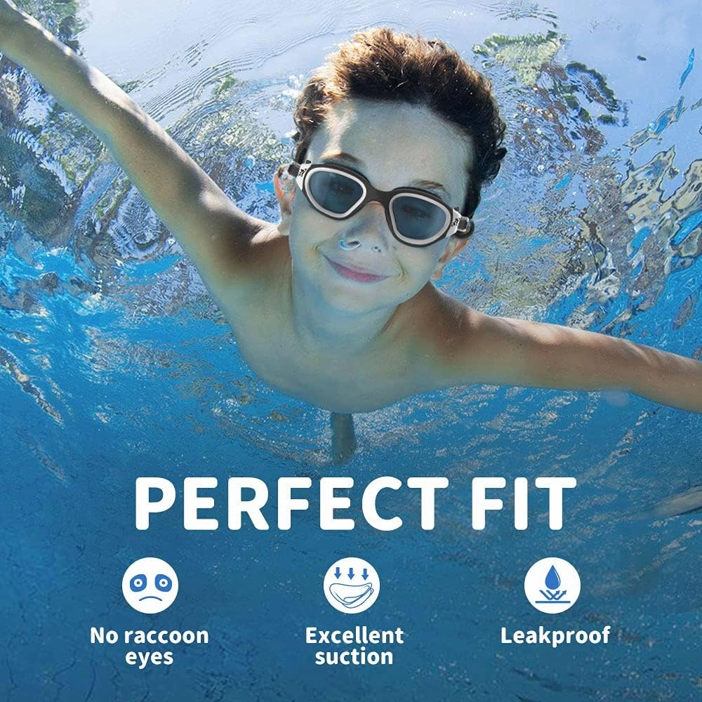 ZIONOR Kids Swim Goggles, G1 MINI UV Protection Anti-Fog Polarized Swimming Goggles for Age 6-14