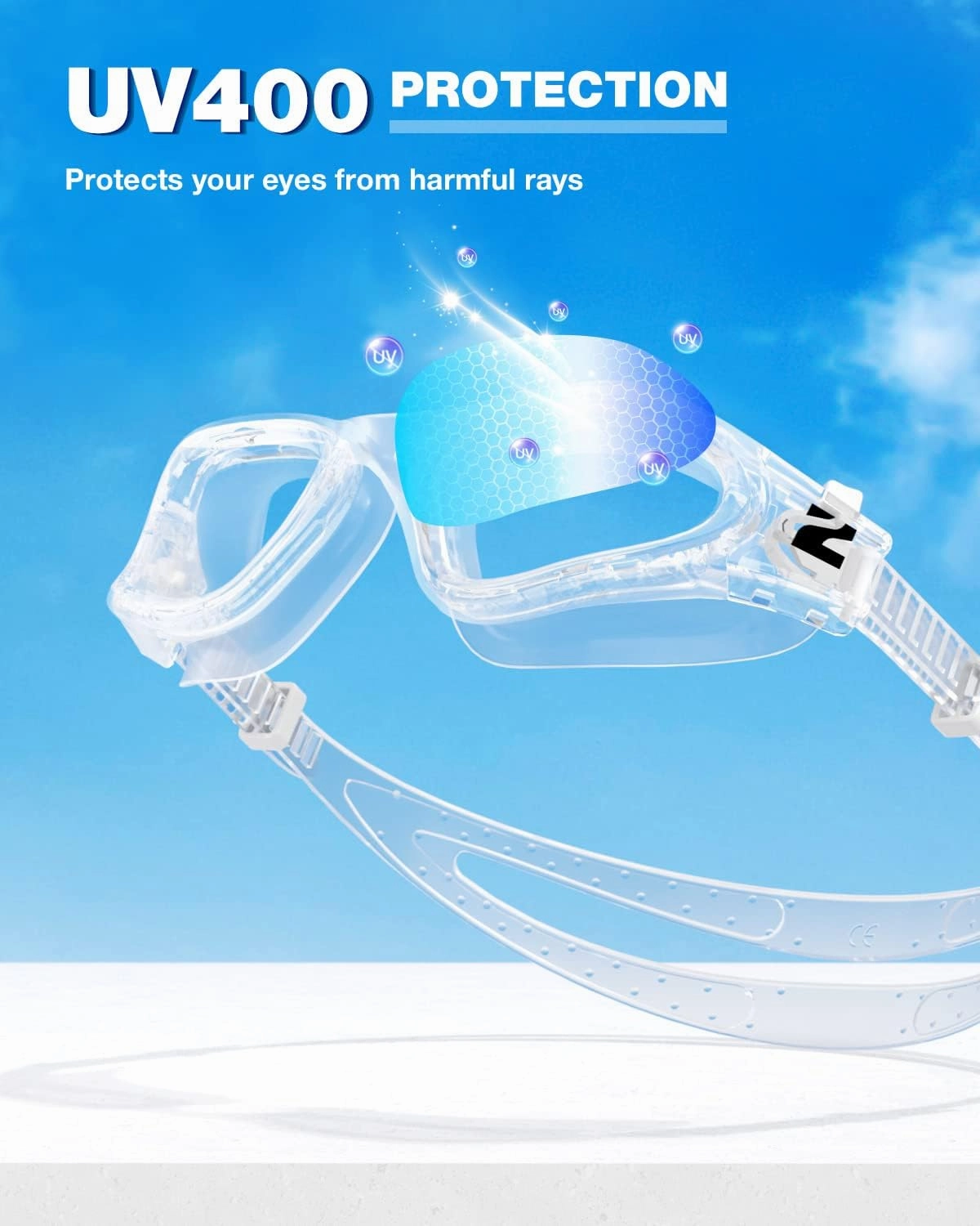 ZIONOR Swim Goggles, G1 SE Swimming Goggles Anti-Fog for Adult Men Women