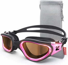 ZIONOR Swim Goggles, G1 Ultra Photochromic Polarized Swimming Goggles Men Women